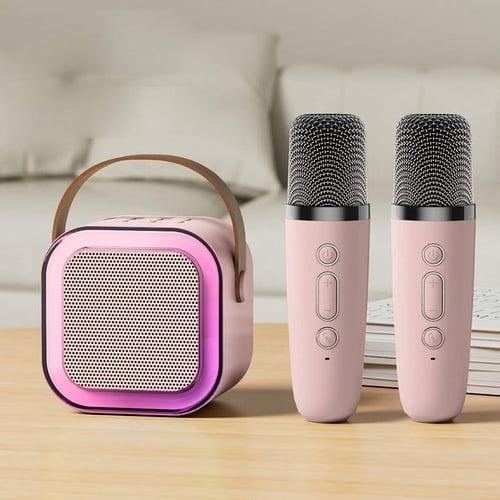 Mini kit karaoké pour enfants avec 2 microphones sans fil