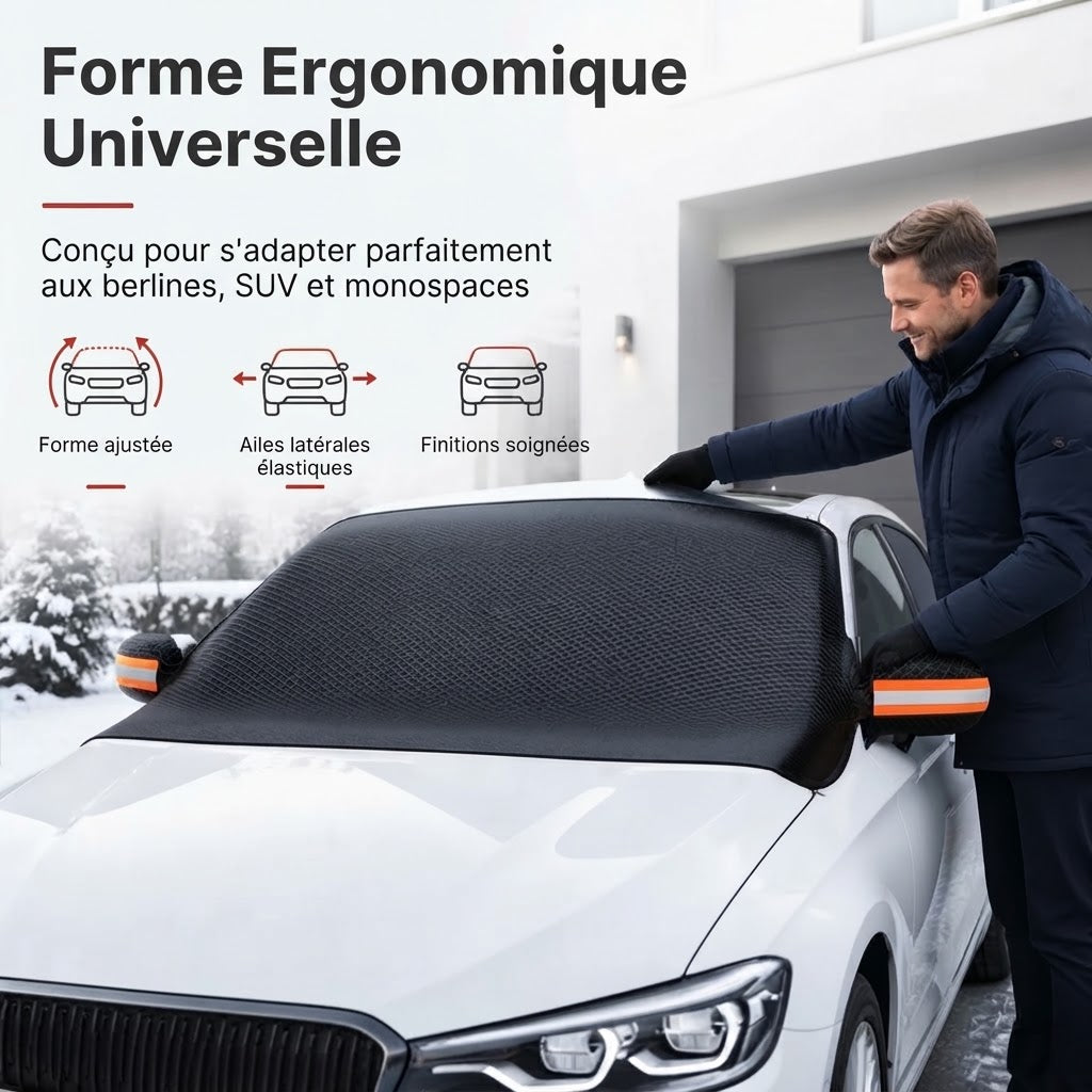 Housse de pare-brise magnétique et imperméable contre le soleil et la neige