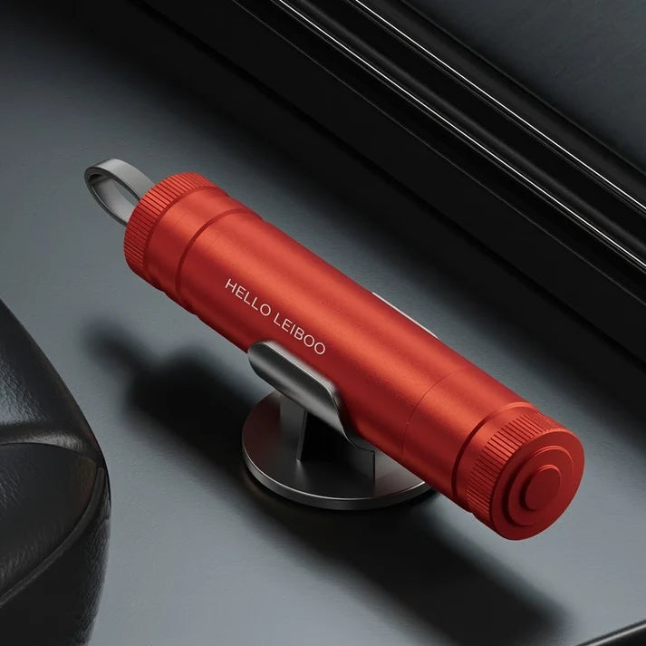 Marteau de sécurité compact pour voiture avec brise-vitre et coupe-ceinture