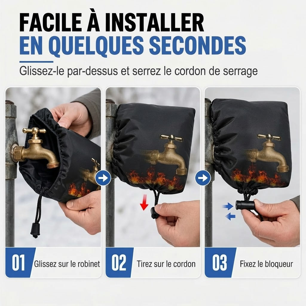 Housse isolante de protection pour robinets extérieurs