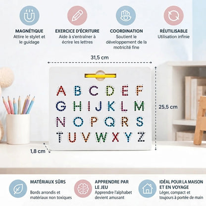 Tableau d’écriture magnétique 2 en 1 pour enfants