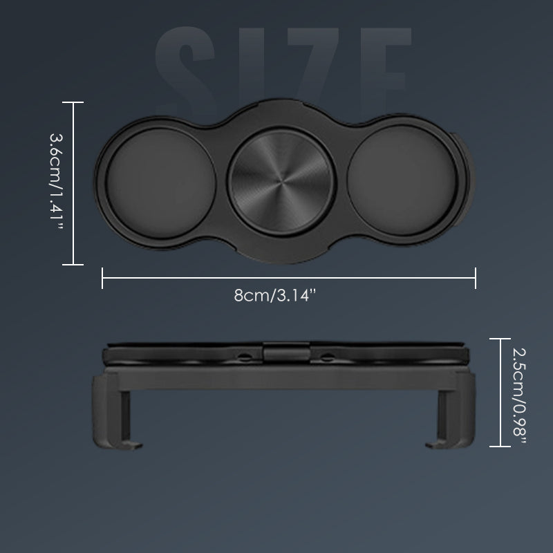 Dubbele ring met drie vingers en clip aan de achterkant