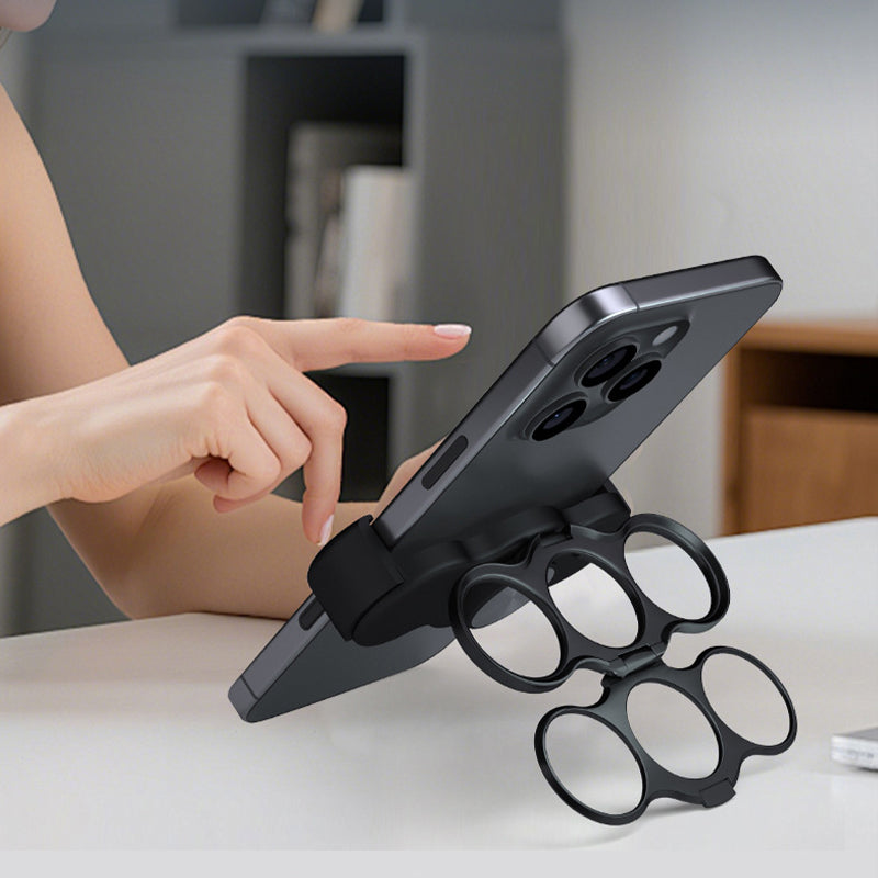 Dubbele ring met drie vingers en clip aan de achterkant