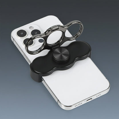 Dubbele ring met drie vingers en clip aan de achterkant