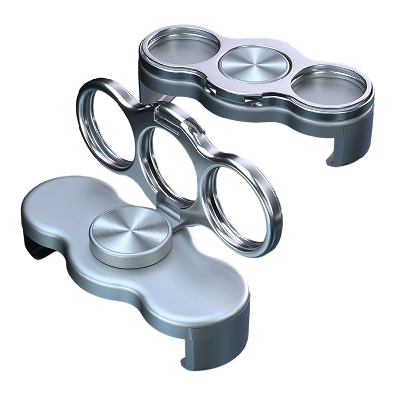 Dubbele ring met drie vingers en clip aan de achterkant