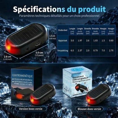 Dispositif électromagnétique contre la neige et le givre pour voitures
