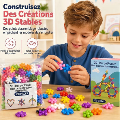 Blocs de construction flocon de neige 3D pour enfants
