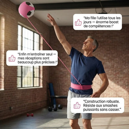 Entraîneur de volley-ball avec ceinture de hanche et 2 entraîneurs pour les mains
