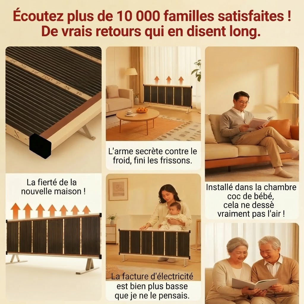 Chauffage mural au graphène avec chauffage infrarouge