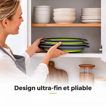 Set de 3 passoires pliables avec fond d’égouttage