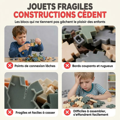 Blocs de construction flocon de neige 3D pour enfants