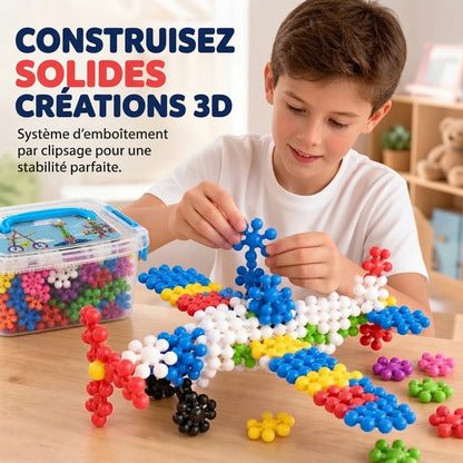 Blocs de construction flocon de neige 3D pour enfants