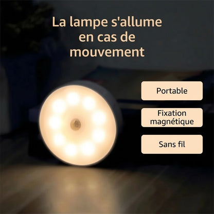 Veilleuses LED rechargeables par USB avec détecteur de mouvement lot de 3