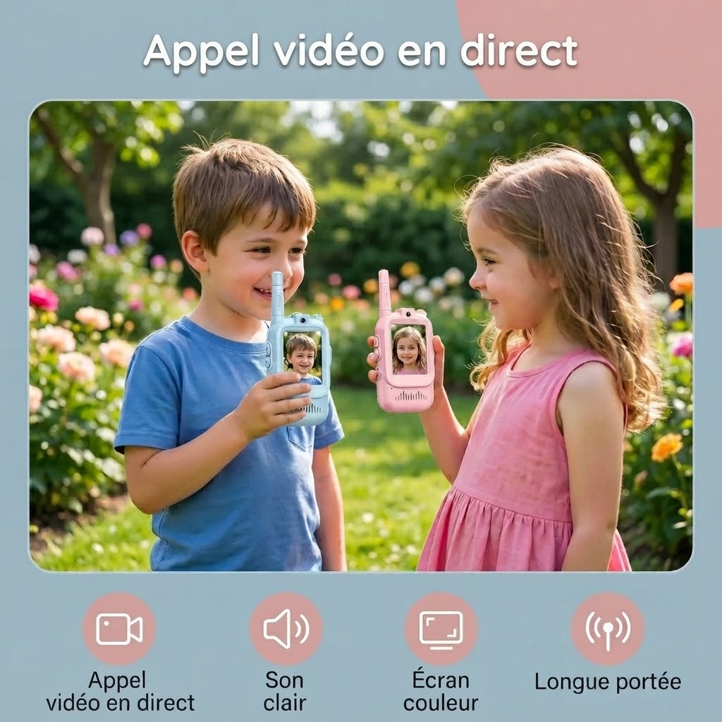 Talkies-walkies vidéo pour enfants lot de 2