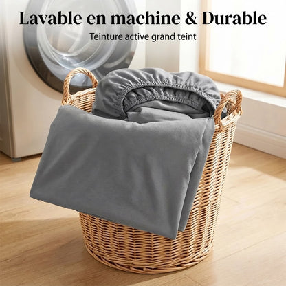 Ensemble de draps-housses doux 3 pièces avec ajustement élastique