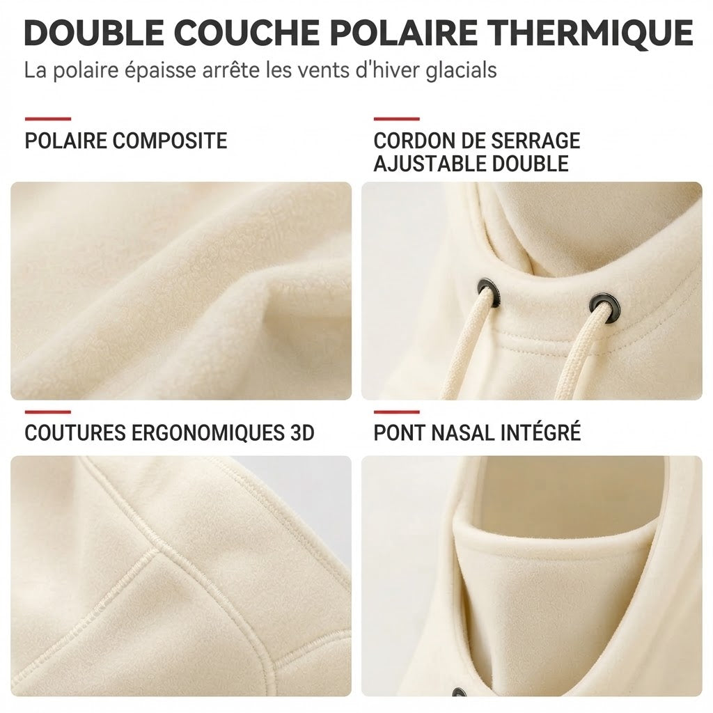 Cagoule de ski chaude pour activités en plein air
