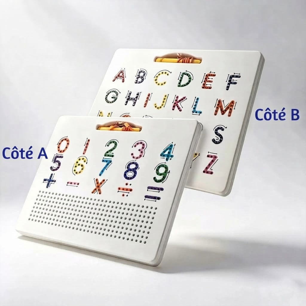 Tableau d’écriture magnétique 2 en 1 pour enfants