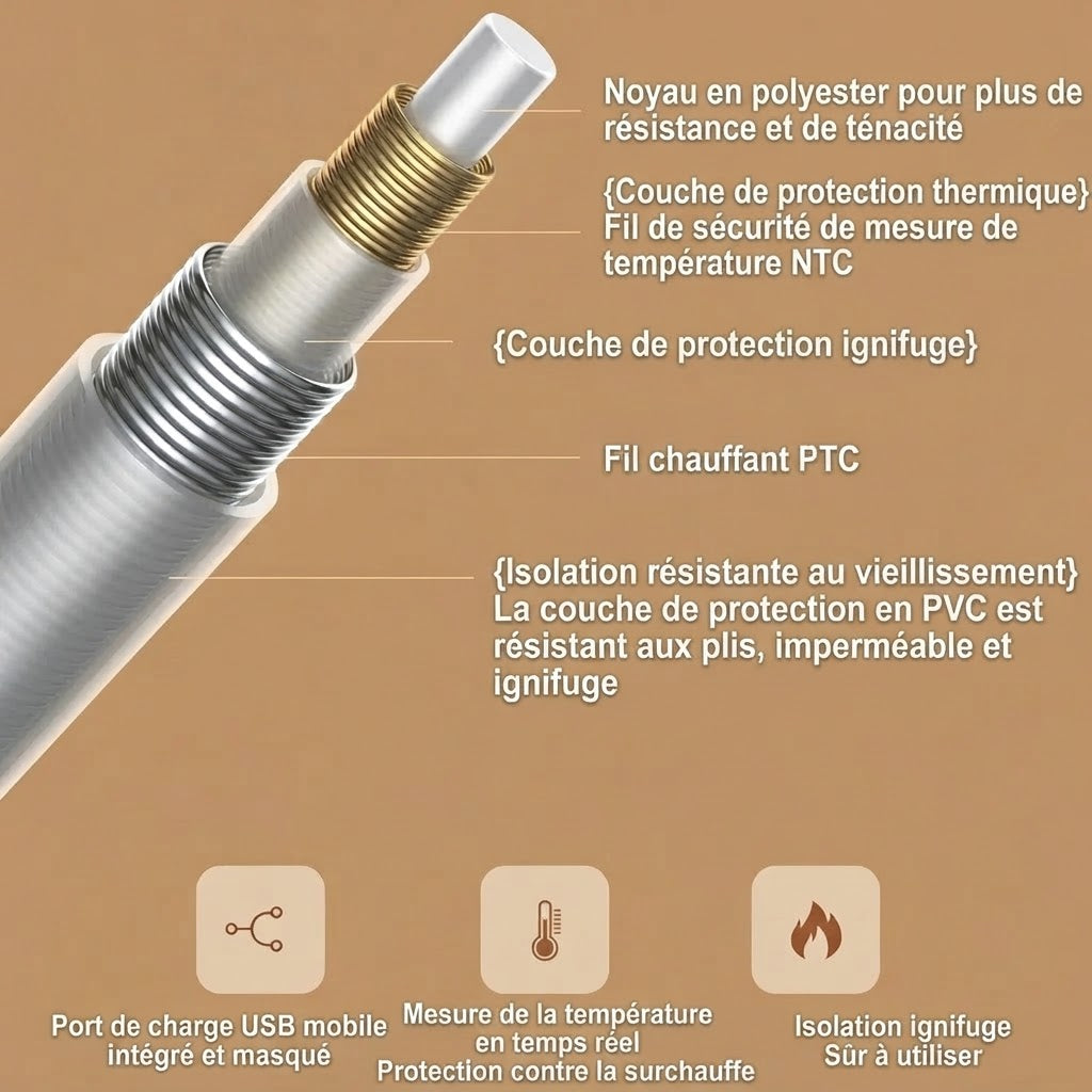Écharpe chauffante électrique portable