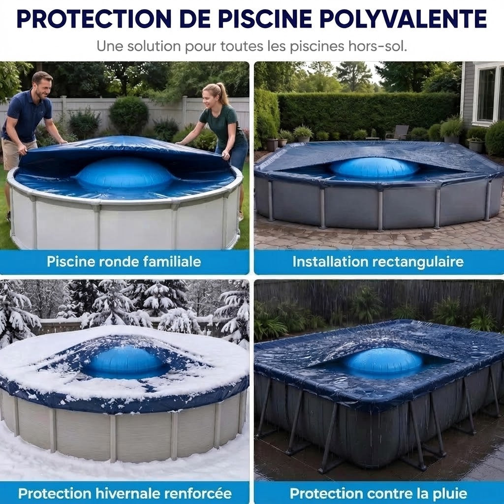 Coussin d’hivernage gonflable rond pour piscine