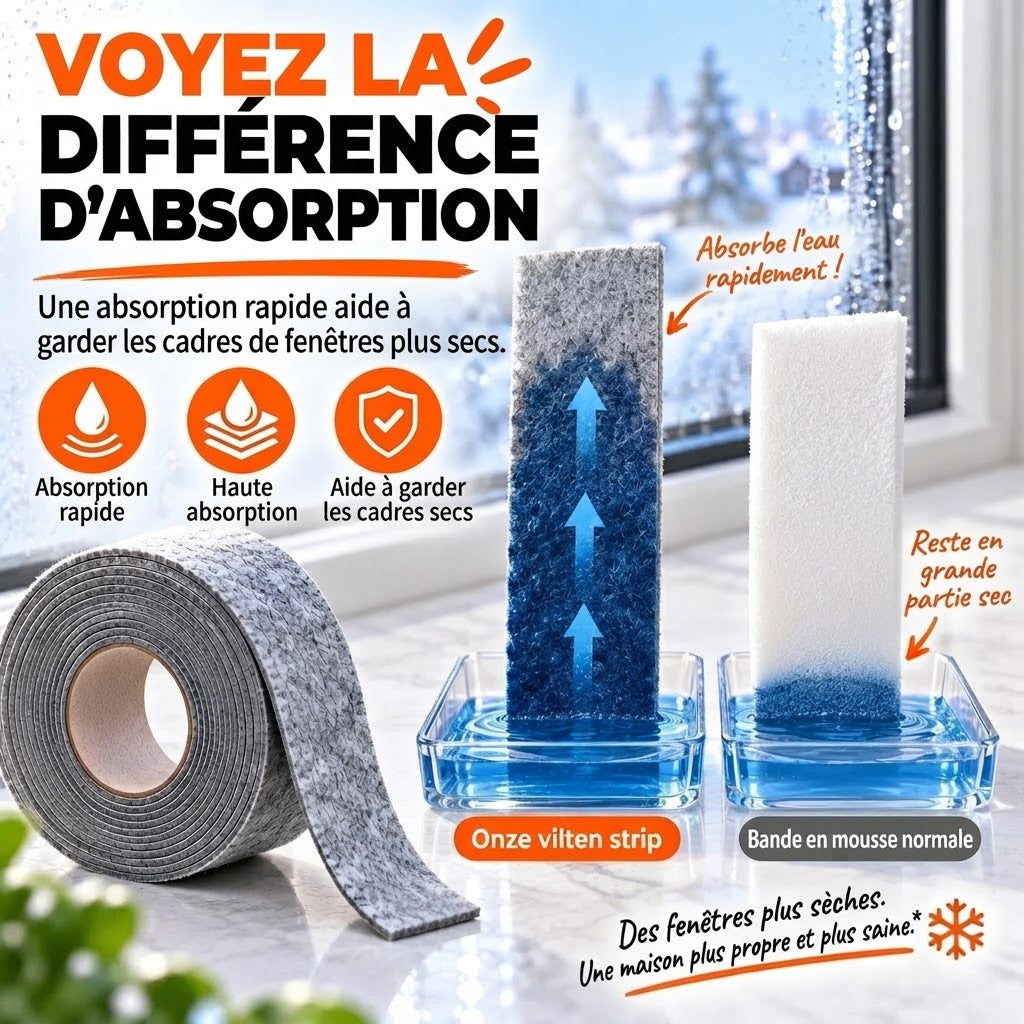Bande adhésive anti-condensation pour fenêtres