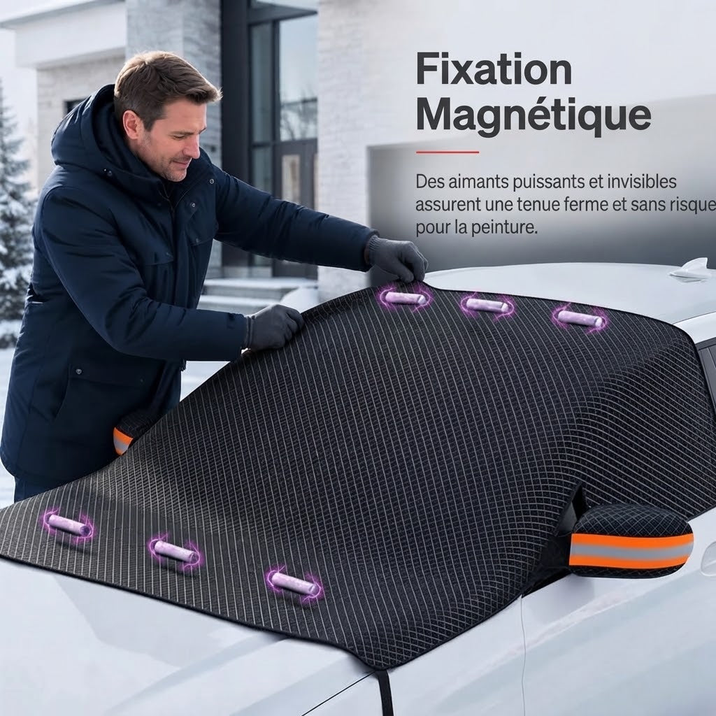 Housse de pare-brise magnétique et imperméable contre le soleil et la neige