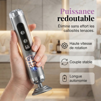 Râpe électrique pour pieds avec 5 vitesses et 50 disques abrasifs