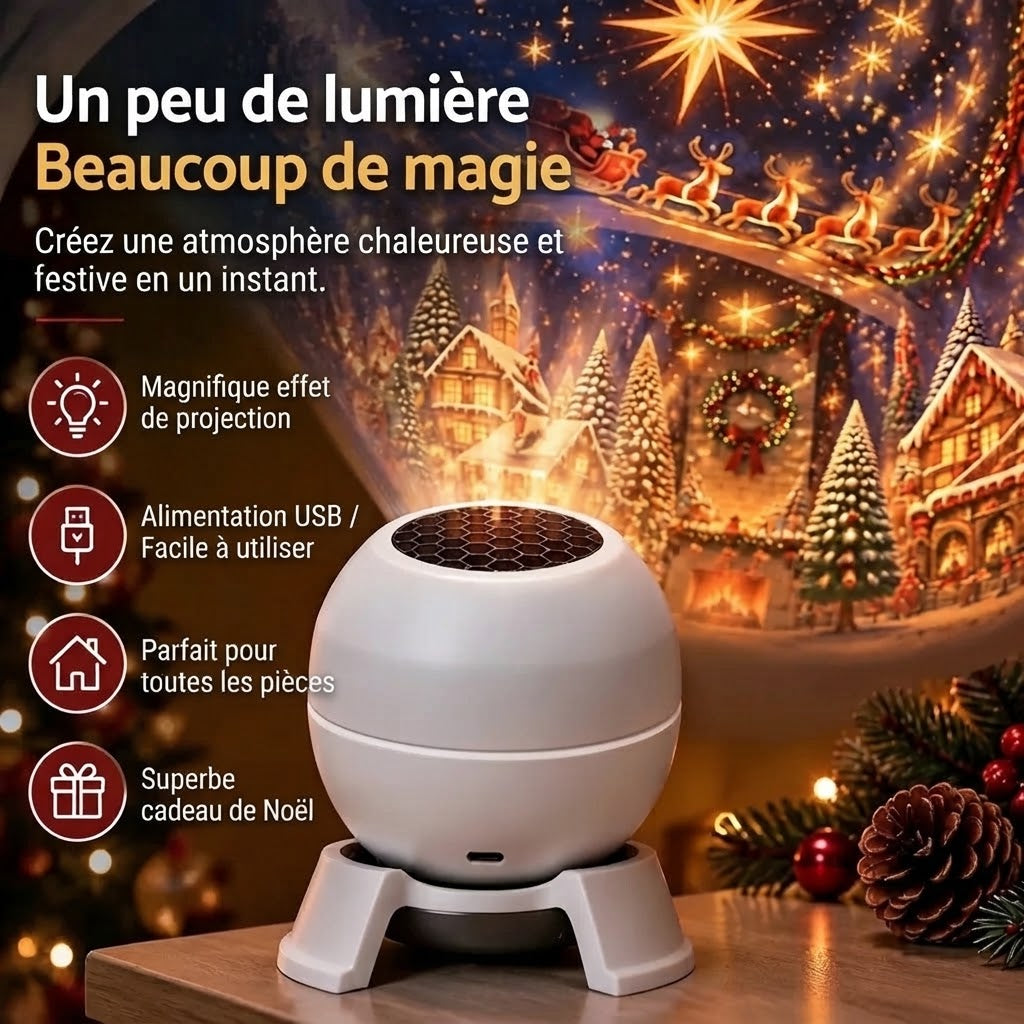 Projecteur de Noël USB pour murs et plafond