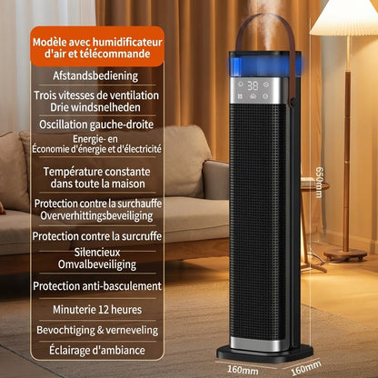 Chauffage d’appoint 2 en 1 avec humidificateur