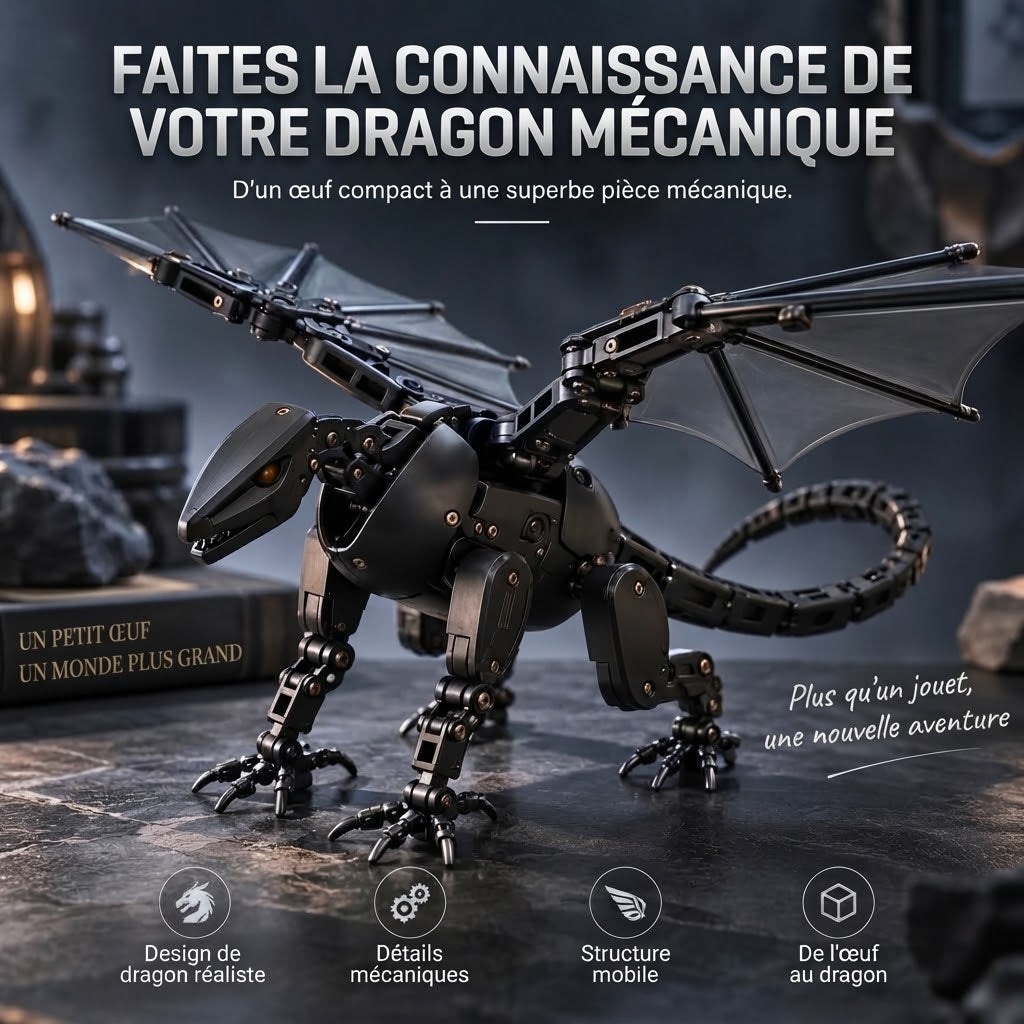 Œuf mécanique DragonMorph qui se transforme en dragon