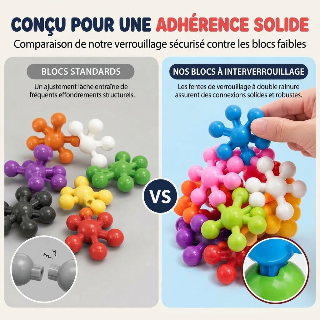 Blocs de construction flocon de neige 3D pour enfants