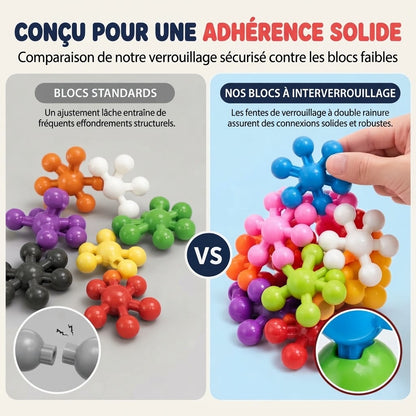 Blocs de construction flocon de neige 3D pour enfants