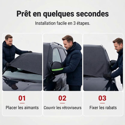 Housse de pare-brise magnétique et imperméable contre le soleil et la neige