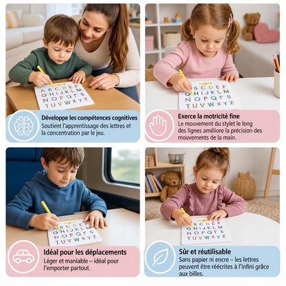 Tableau d’écriture magnétique 2 en 1 pour enfants