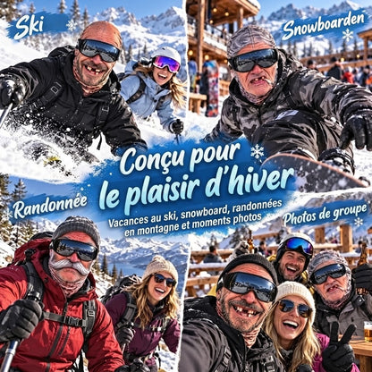 Cagoule de ski amusante avec visage réaliste