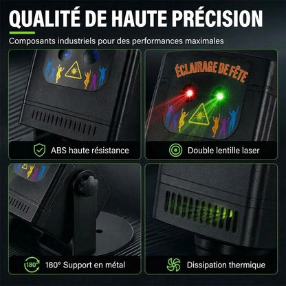 Lampe laser de fête rechargeable avec télécommande