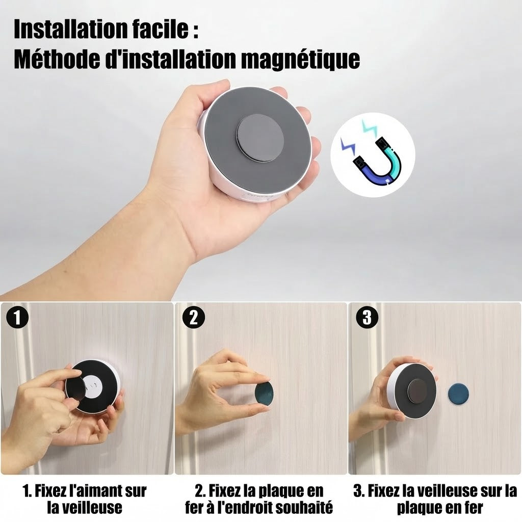 Veilleuses LED rechargeables par USB avec détecteur de mouvement lot de 3