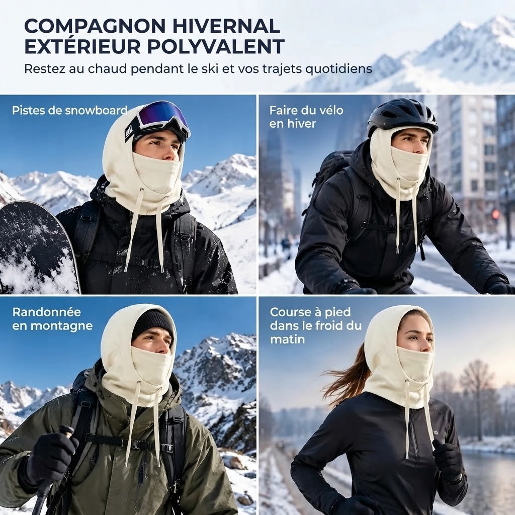 Cagoule de ski chaude pour activités en plein air
