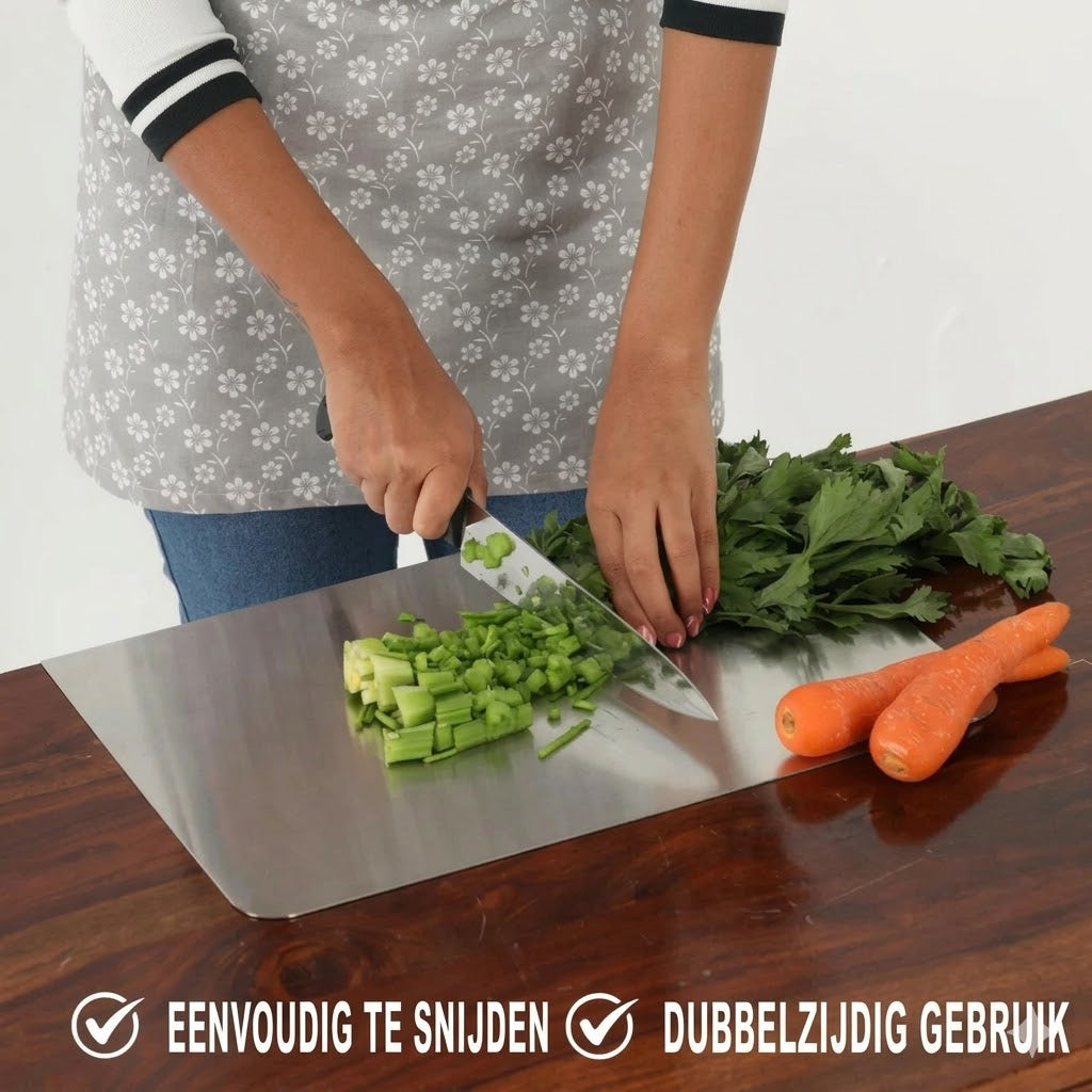 RVS Snijplank (30x40cm) – Dubbele Rand