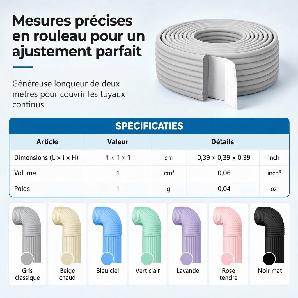 Isolation adhésive pour tuyaux contre le gel des conduites extérieures