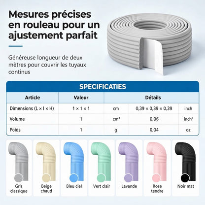 Isolation adhésive pour tuyaux contre le gel des conduites extérieures