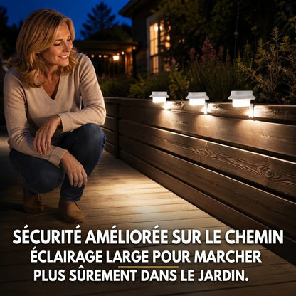 Lampes LED solaires étanches pour gouttière
