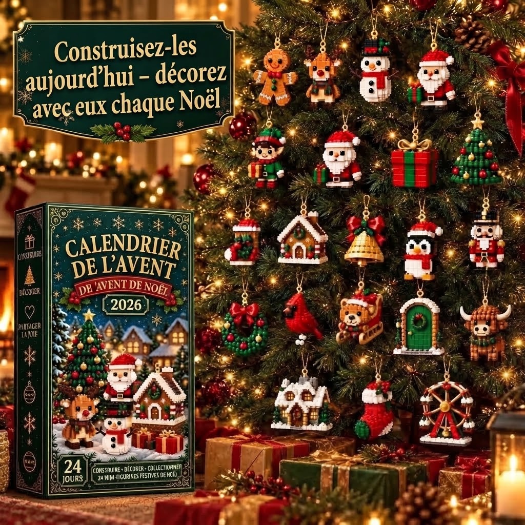 Calendrier de l’Avent Christmas Build avec figurines de Noël à construire