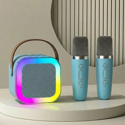 Mini kit karaoké pour enfants avec 2 microphones sans fil