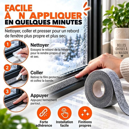 Bande adhésive anti-condensation pour fenêtres