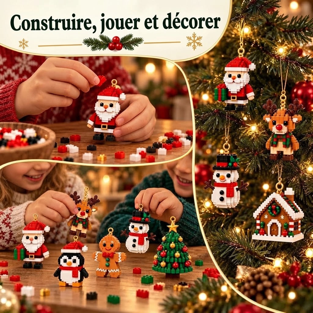 Calendrier de l’Avent Christmas Build avec figurines de Noël à construire