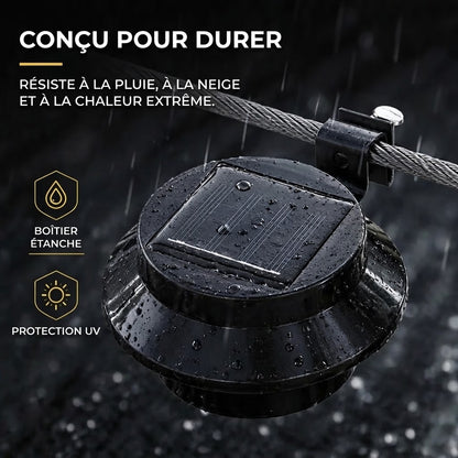 Lampes LED solaires étanches pour gouttière