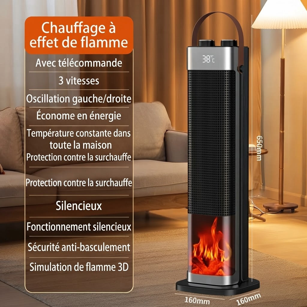 Chauffage d’appoint 2 en 1 avec humidificateur