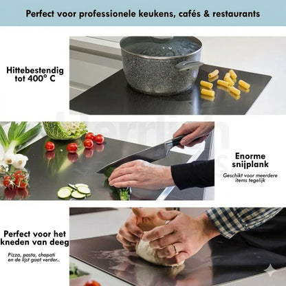 RVS Snijplank (30x40cm) – Dubbele Rand
