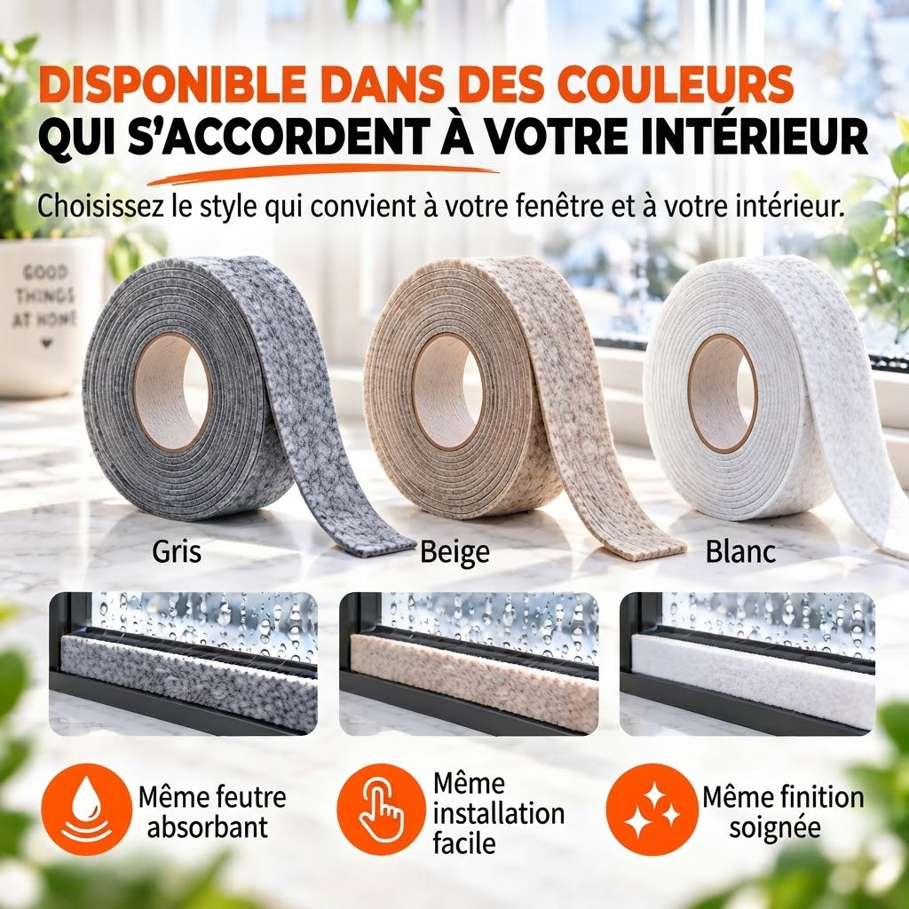Bande adhésive anti-condensation pour fenêtres