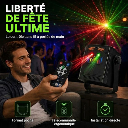 Lampe laser de fête rechargeable avec télécommande
